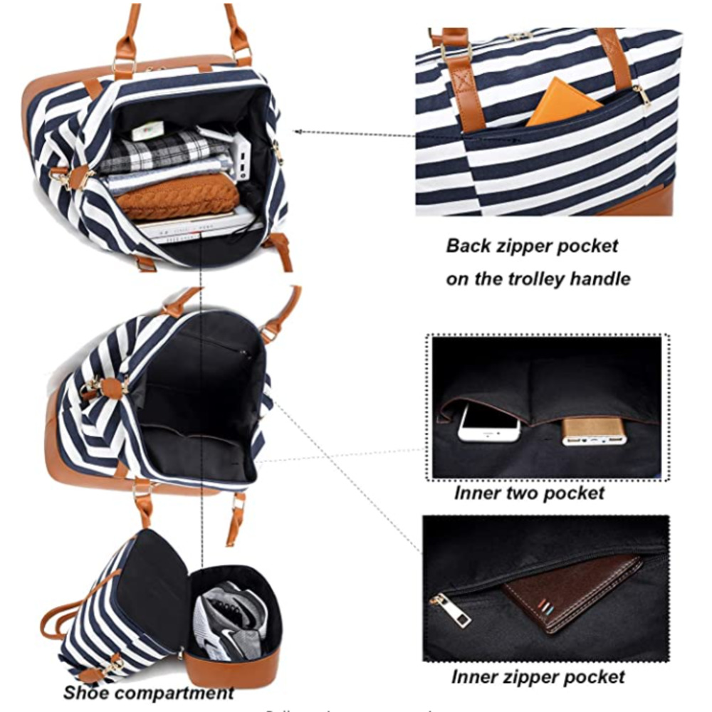 NEW! Women's Larof Luxury Weekender Travel Tote - Picture 5 of 6